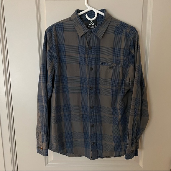 Alpine design mens long sleeve plaid button down shirt | size medium - Picture 2 of 11